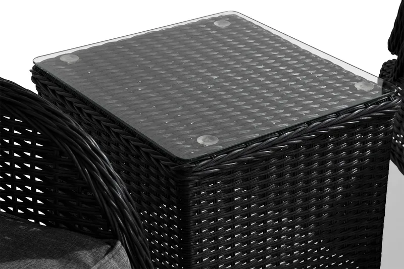 Marcus Caféset med 2 Reclinerfåtöljer Utomhus m Dyna - Svart - Products - Utemöbler & utemiljö - Utegrupp - Cafegrupp & cafeset