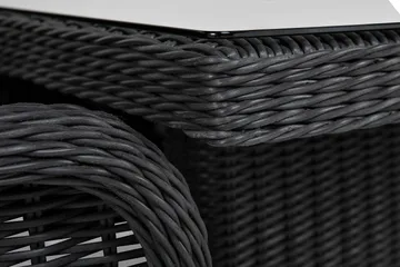 Marcus Matgrupp 200 + 6 Fåtöljer m Dyna - Svart - Products - Utemöbler & utemiljö - Utegrupp - Matgrupp utomhus