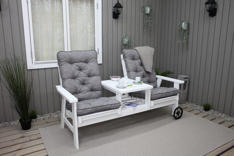 KIngdom Utebänk 177 cm - Vit - Products - Utemöbler & utemiljö - Utesoffa - Trädgårdsbänk & utebänk