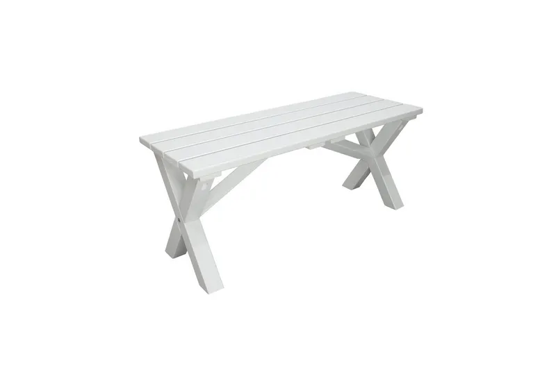 Utomhusbänk Scottsdale, Vit, 100 cm