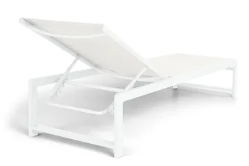 Sanna Solsäng Med Justerbart Ryggstöd - Vit - Products - Utemöbler & utemiljö - Utestol & trädgårdsstol - Solsäng & solvagn