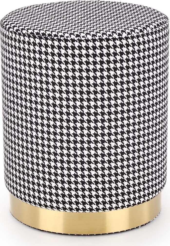 Sittpuff Surya - Svart & vit m�nstrad