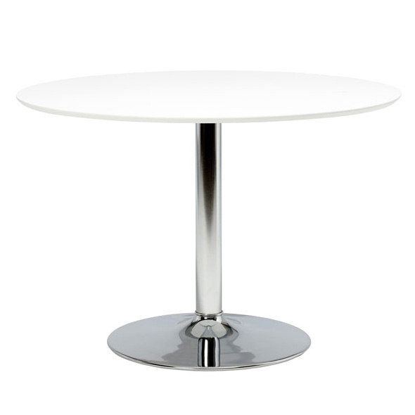 Ibiza matbord �110 cm - Vit/krom