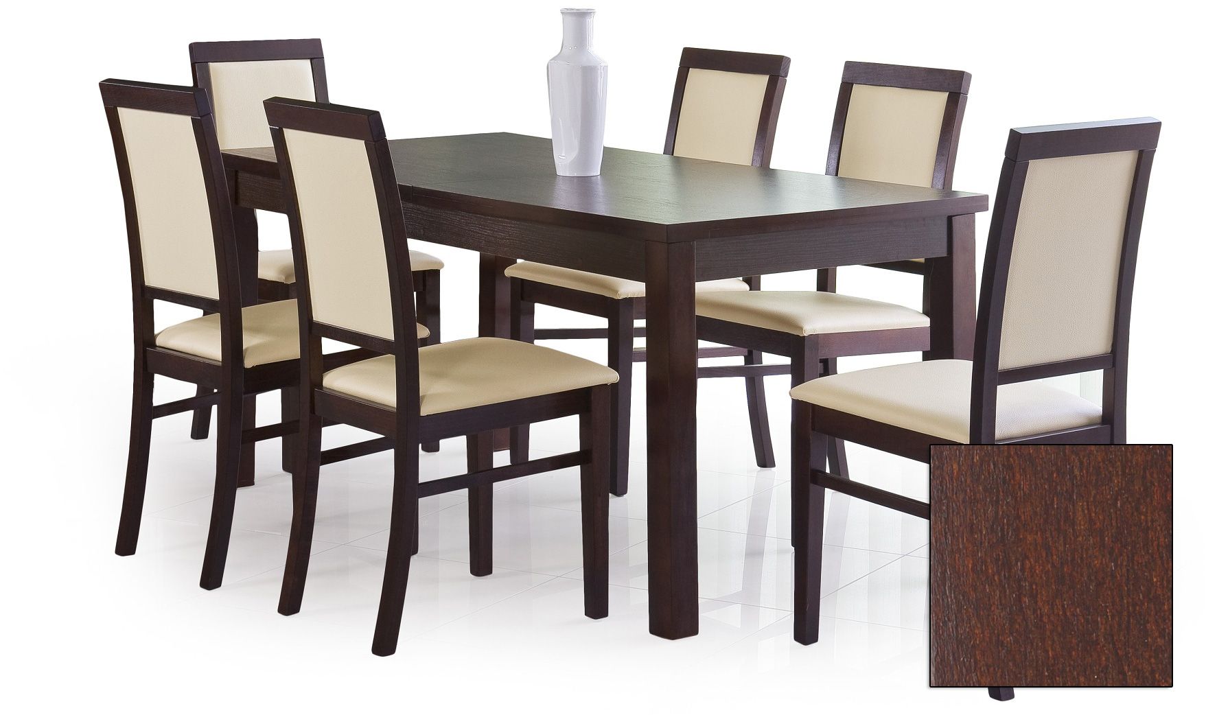 Alice matbord 160-200 cm - Mörk valnöts laminat Alice matbord 160-200 cm - Mörk valnöts laminat