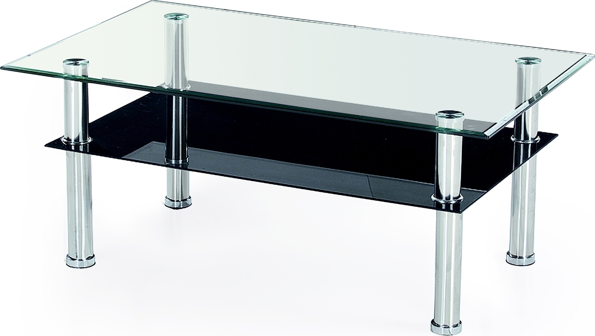 Cissi soffbord 103 x 63 cm - Svart/glas + Möbeltassar Cissi soffbord 103 x 63 cm - Svart/glas + Möbeltassar