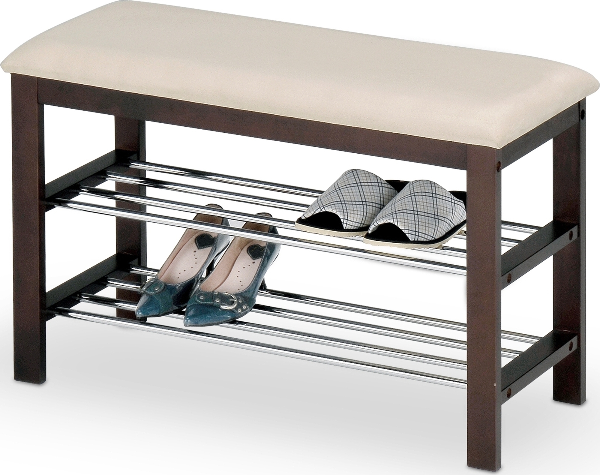 Webster - Bänk med skoförvaring (wenge/krämvit) Webster - Bänk med skoförvaring (wenge/krämvit)