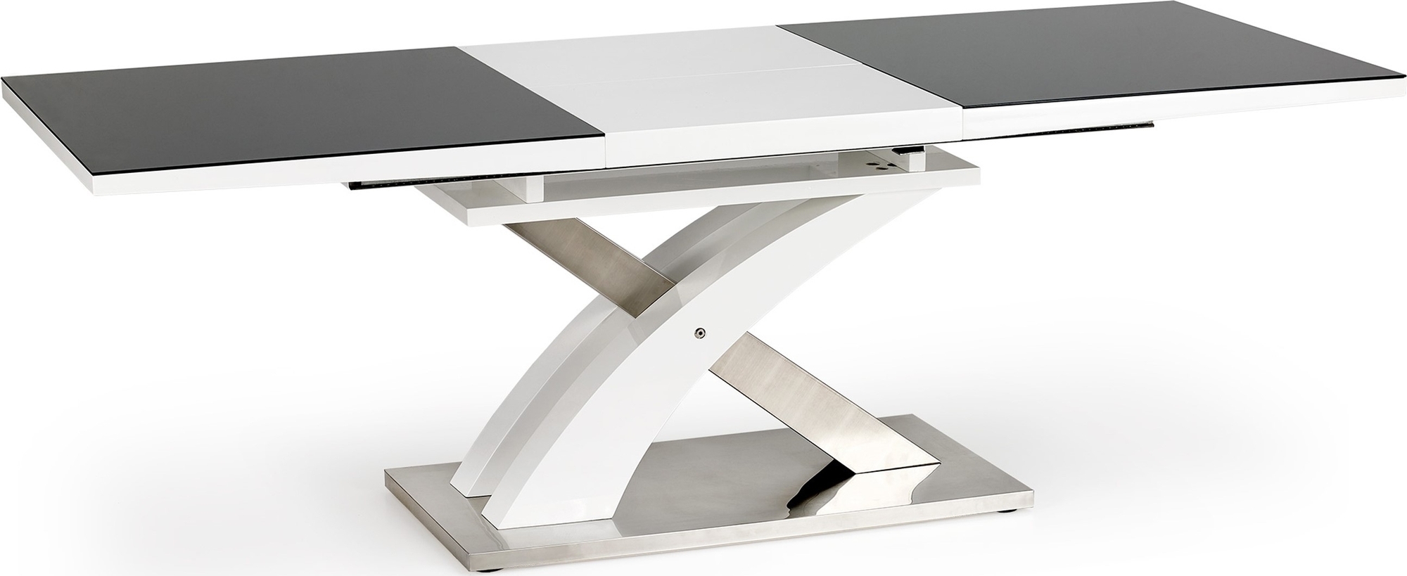 Bonita eettafel 160-220 cm - Wit/zwart Bonita eettafel 160-220 cm - Wit/zwart