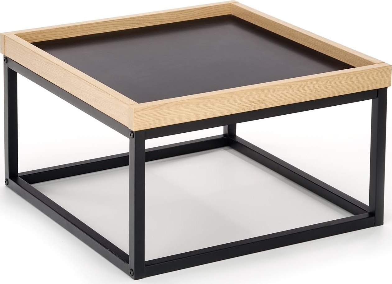 Vespa soffbord 53 x 53 cm - Beige/svart