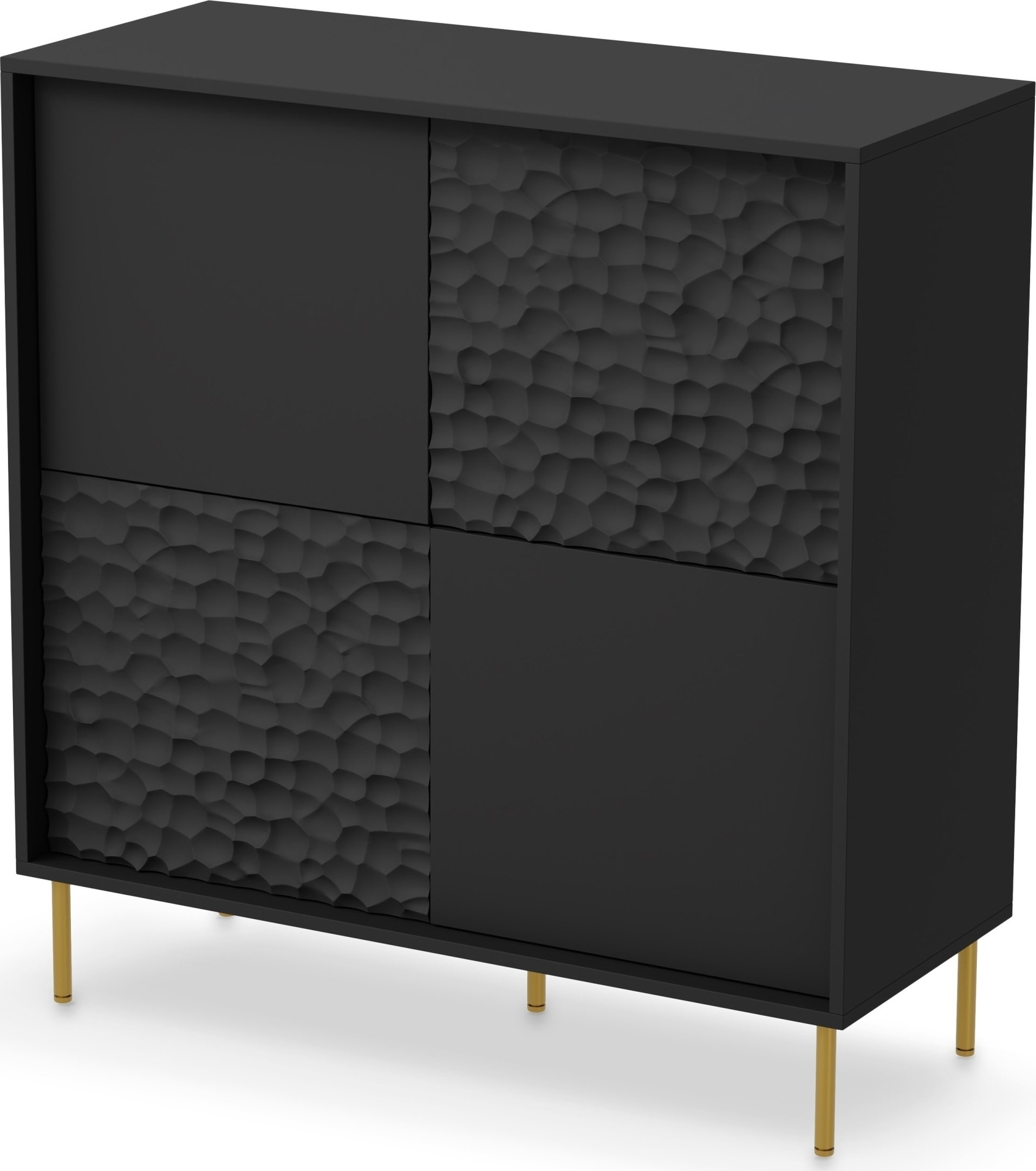 Bullet ladekast - Zwart/goud