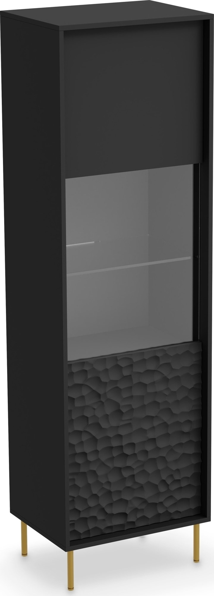 Bullet vitrinsk�p - Svart/guld