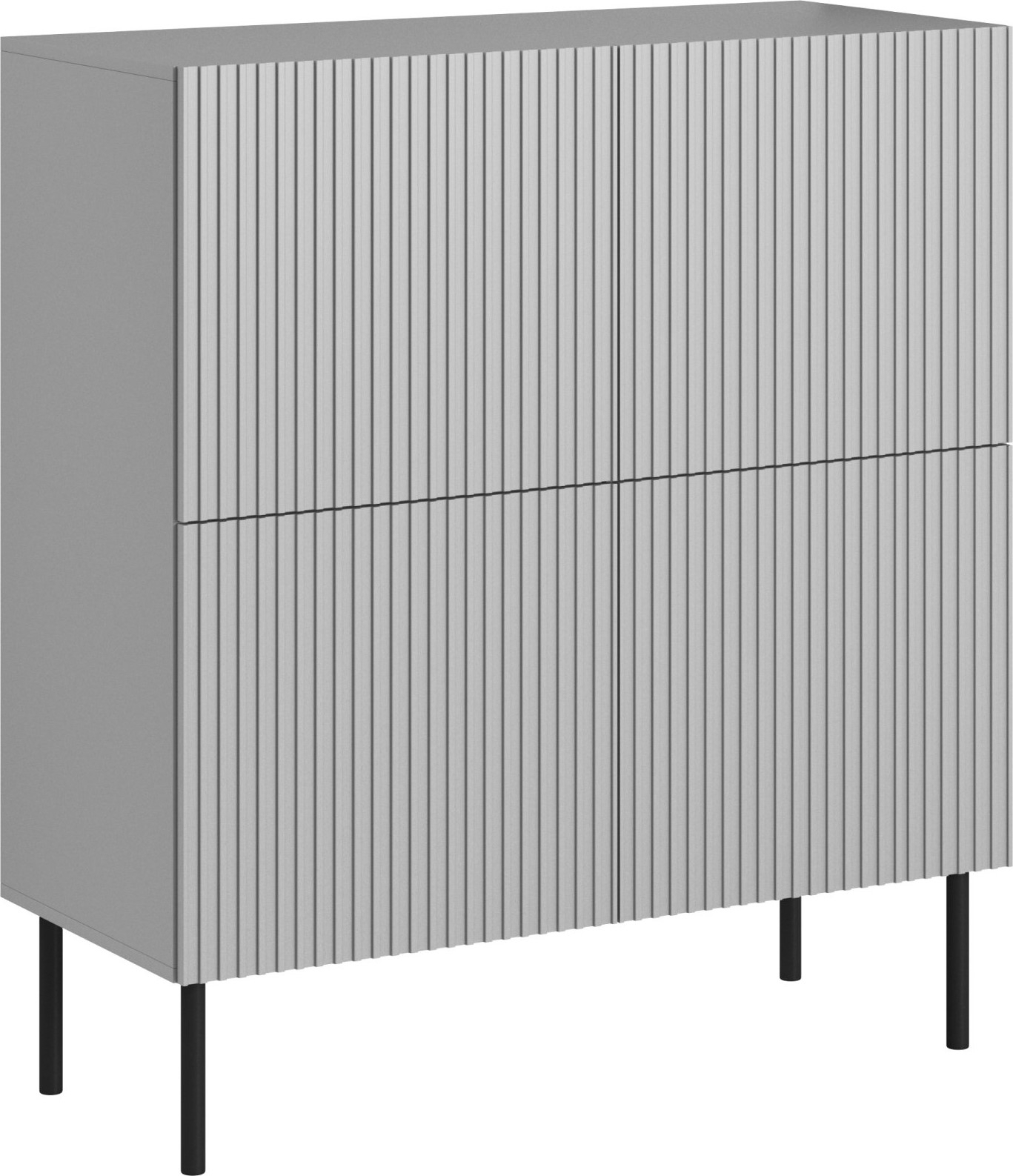 Asensio ladekast - Lichtgrijs/zwart