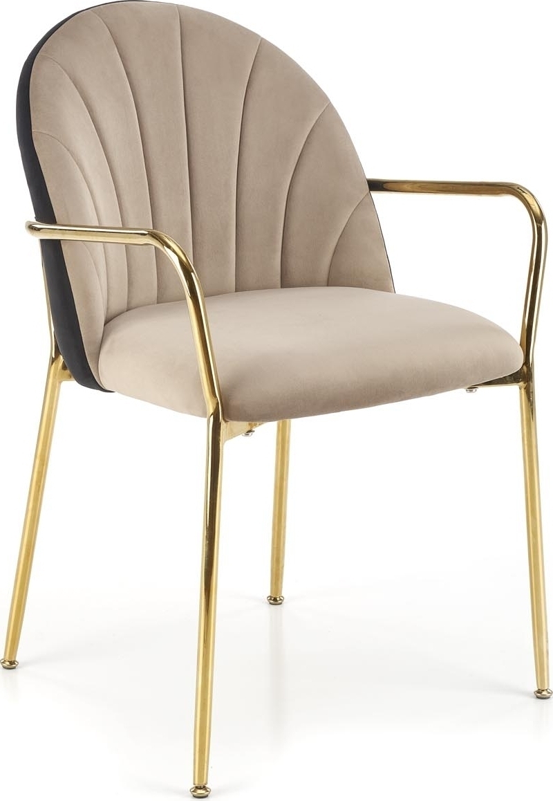 Cadeira eetkamerstoel 500 - Beige/zwart