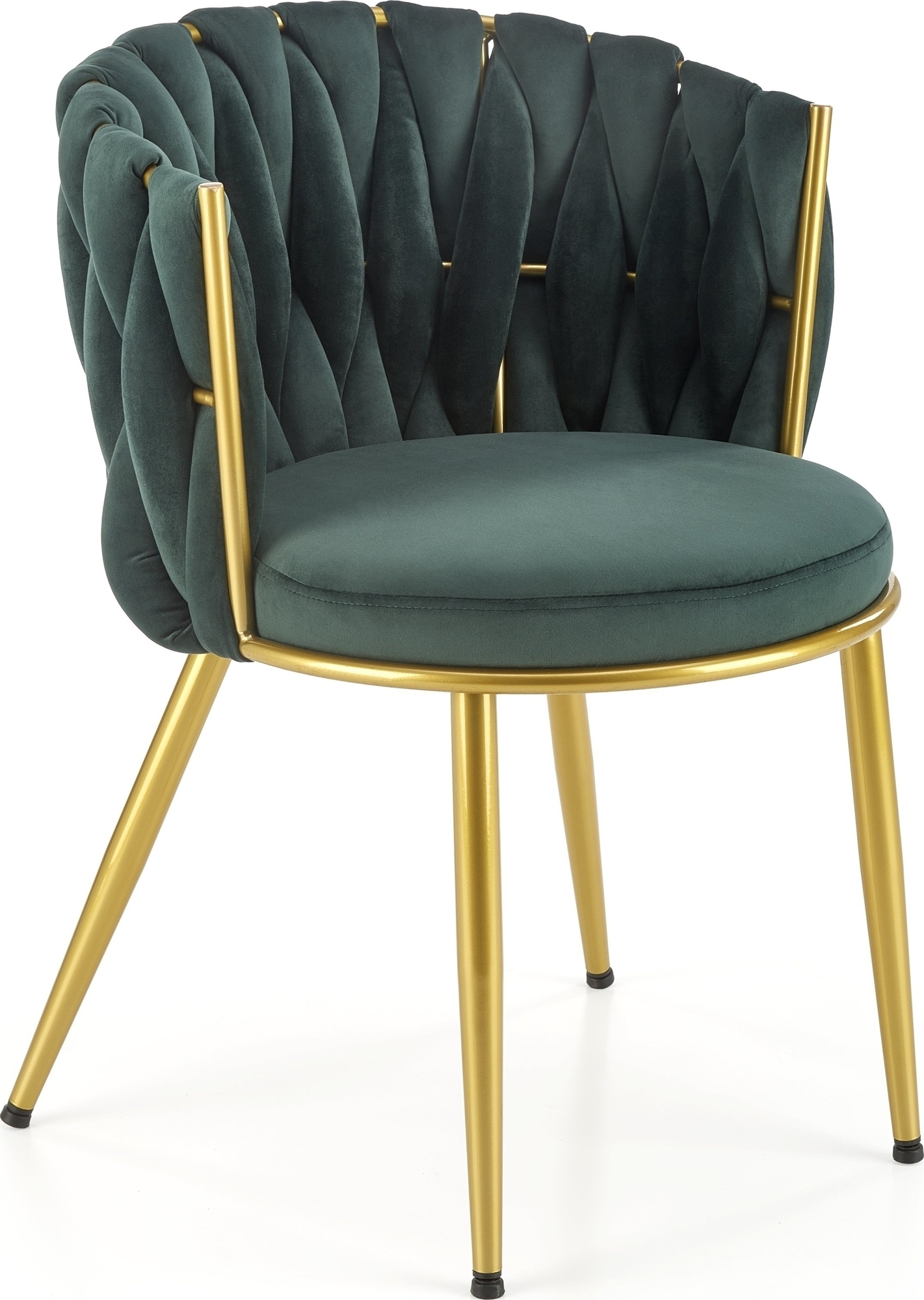 Cadeira eetkamerstoel 517 - Donkergroen/goud