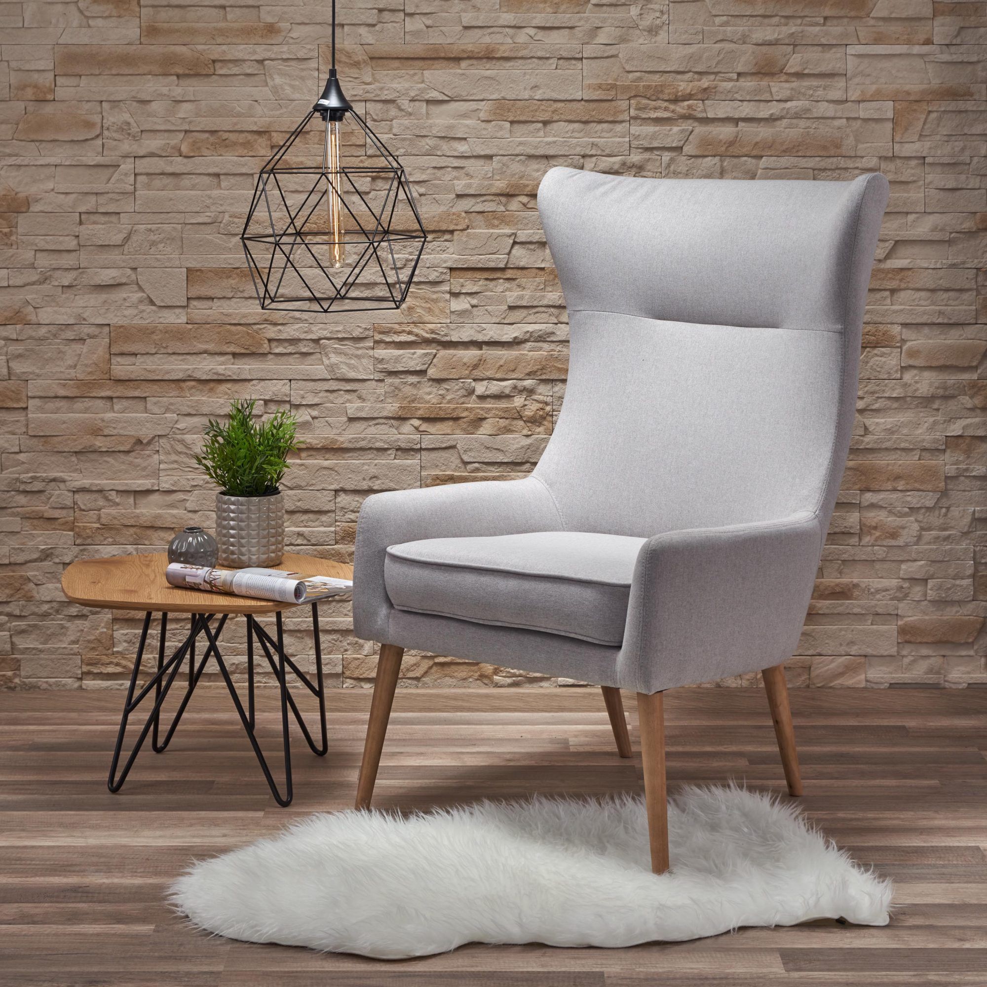 Jorie f�t�lj - Ljusgr� (Tyg) / Tr�