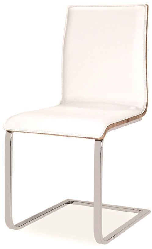 Matstol Goodyear - Vit/Krom/ek Matstol Goodyear - Vit/Krom/ek