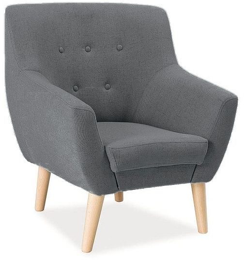 Aliana fåtölj - Grå/Bok Aliana fåtölj - Grå/Bok