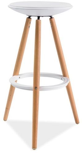 Barstol Espevär - Vit (PU) / Bok Barstol Espevär - Vit (PU) / Bok