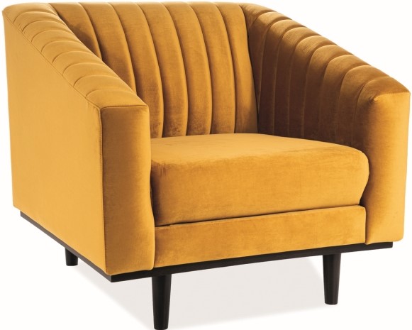 Alden fauteuil - Oranje fluweel