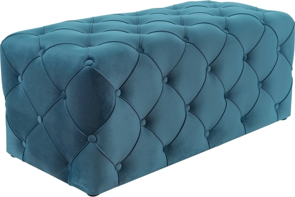 Aviva puff 102 cm - Turkos sammet