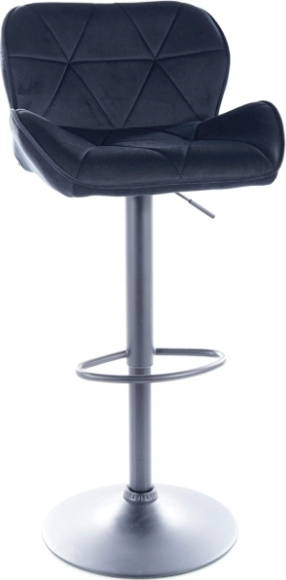 Charlie barstol - Svart sammet