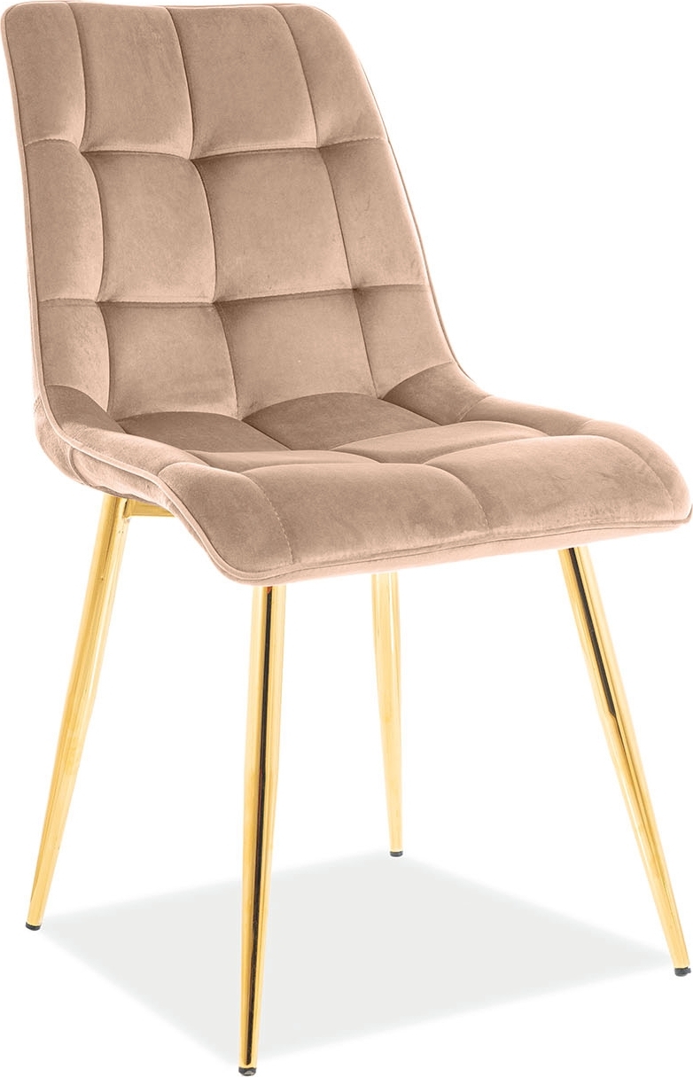 Chic matstol - Beige/guld
