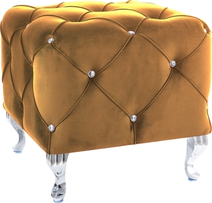 Hestia poef - Oranje fluweel Hestia poef - Oranje fluweel