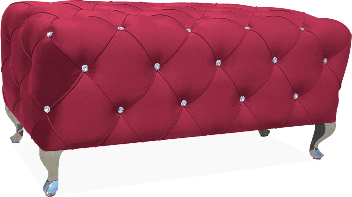 Hestia sittpuff 100 cm - Röd sammet Hestia sittpuff 100 cm - Röd sammet