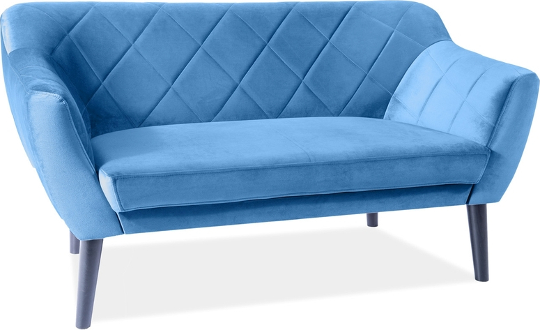 Karo 2-sits soffa - Bl� sammet