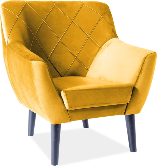 Kier fauteuil - Oranje fluweel