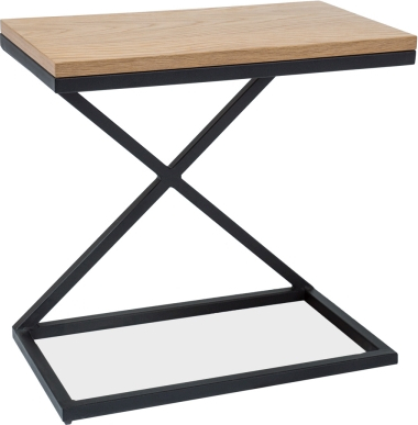 Liz bijzettafel 50 x 30 cm - Eiken/zwart Liz bijzettafel 50 x 30 cm - Eiken/zwart