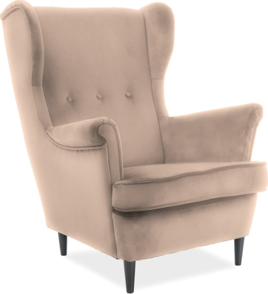 Salomon fauteuil - Beige fluweel