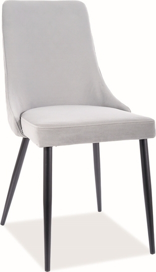 Stol gr� med svarta ben