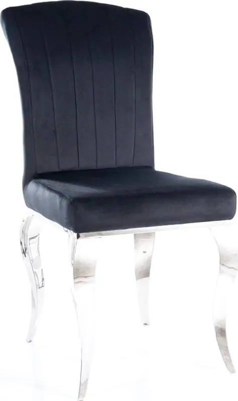 Prince stoel - Zwart/chroom