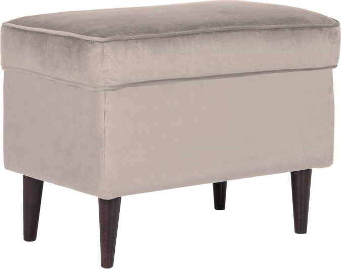 Ron fotpall - Beige sammet