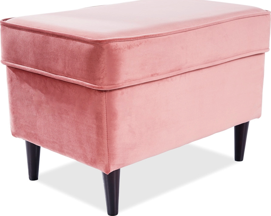 Fotpall i rosa sammet