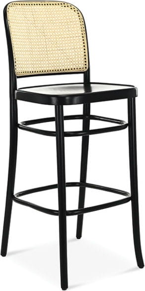 Nr. 811 barkruk met rotan rugleuning - Kleur frame naar keuze Nr. 811 barkruk met rotan rugleuning - Kleur frame naar keuze