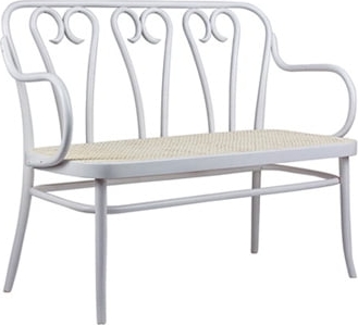 Zitbank nr. 16 met rotan zitting - Elke kleur op het frame Zitbank nr. 16 met rotan zitting - Elke kleur op het frame