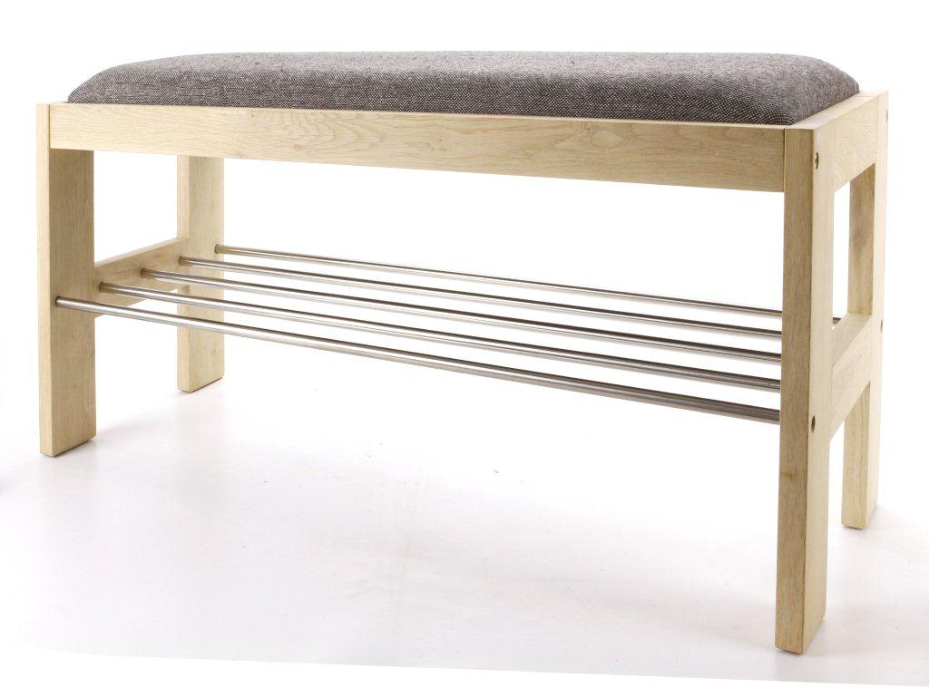 Village stor - B�nk med skof�rvaring (vitlaserad ek)