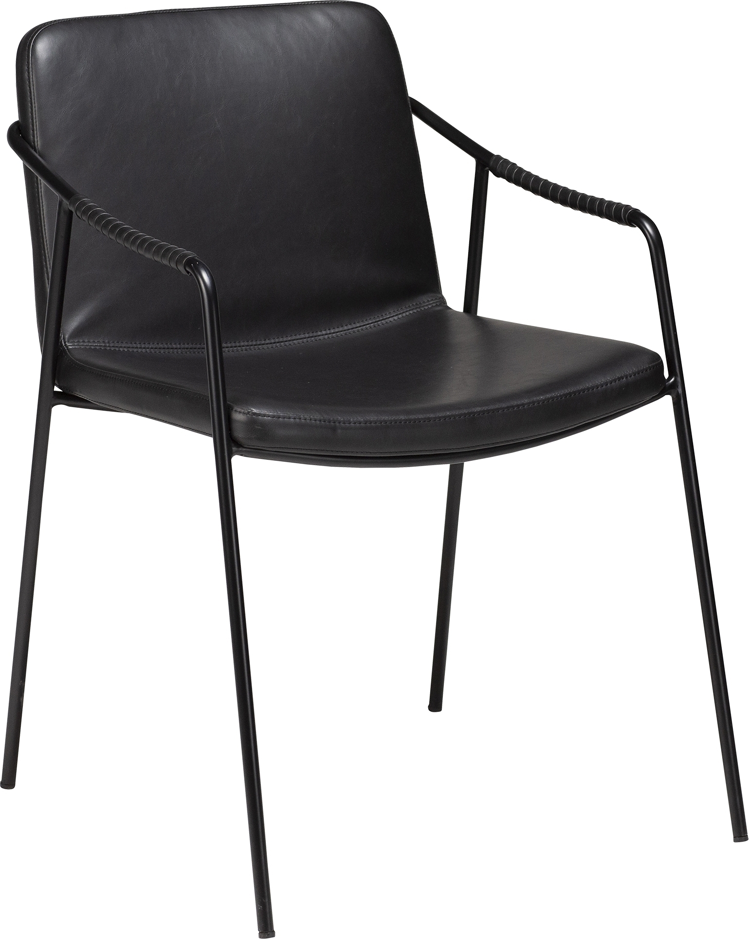 Boto karmstol - Svart PU