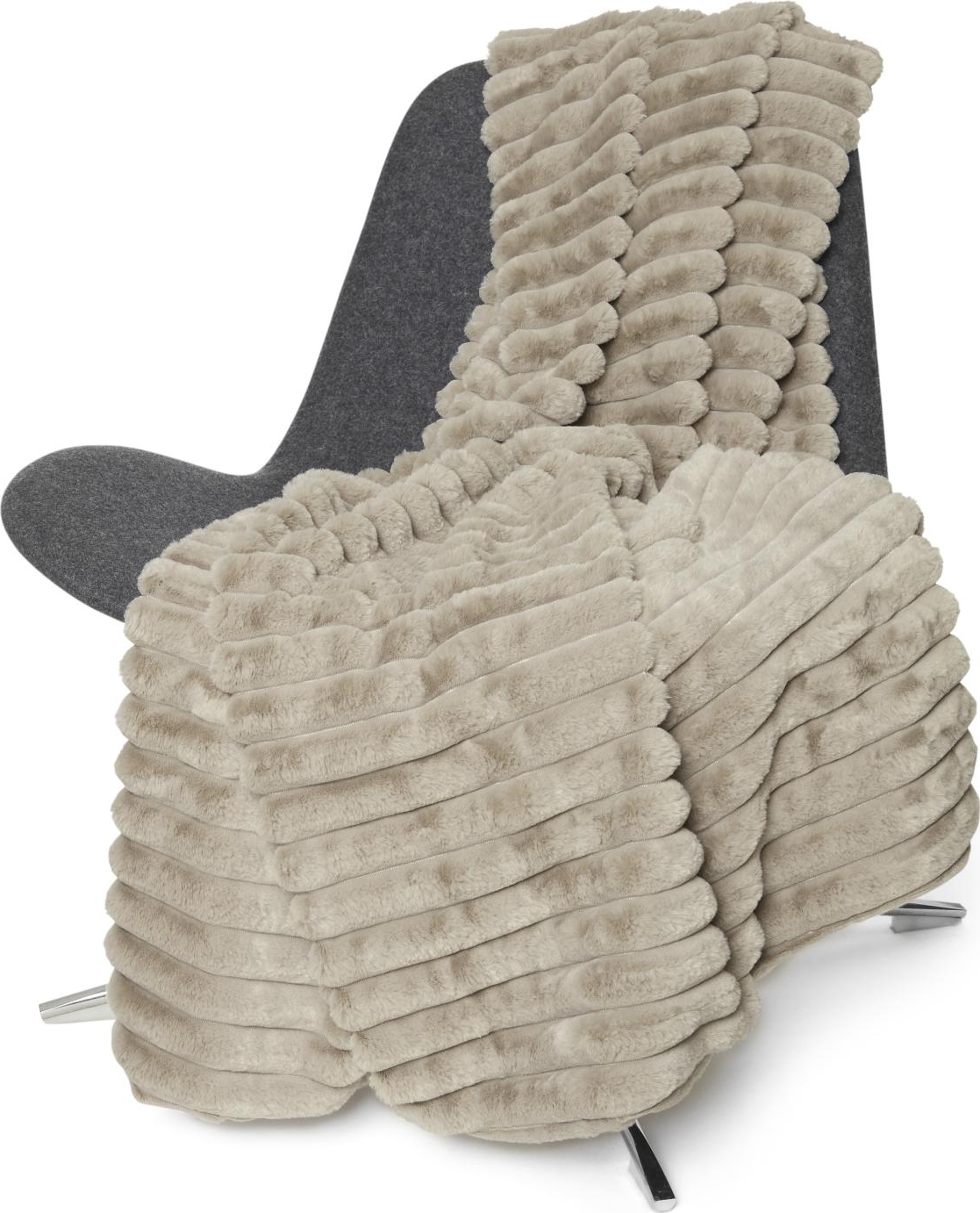 Stripy pläd Taupe - 120 x 180 cm Stripy pläd Taupe - 120 x 180 cm