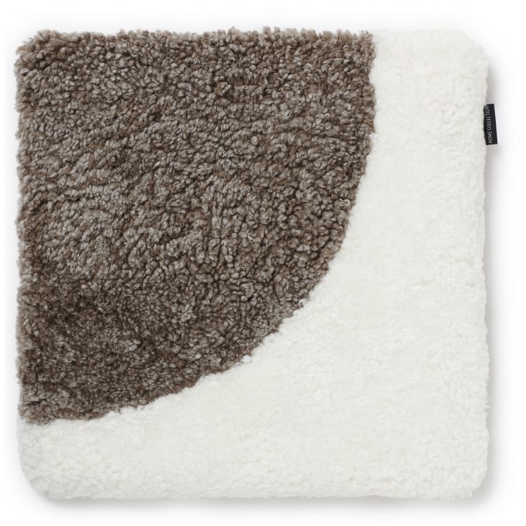 Curly stolsdyna f�rskinn Vit/sahara