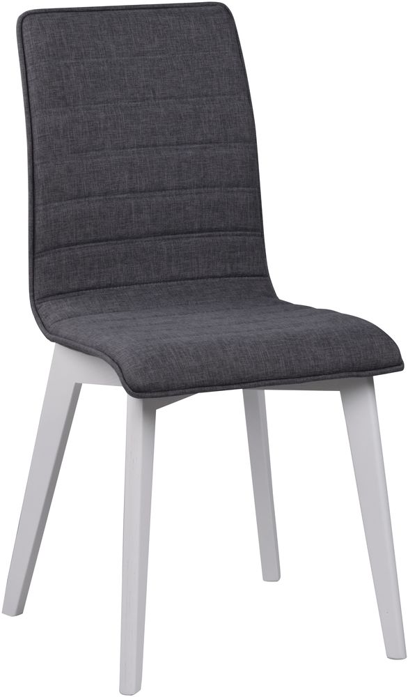 Aniyah stol - M�rkgr�/vitlack