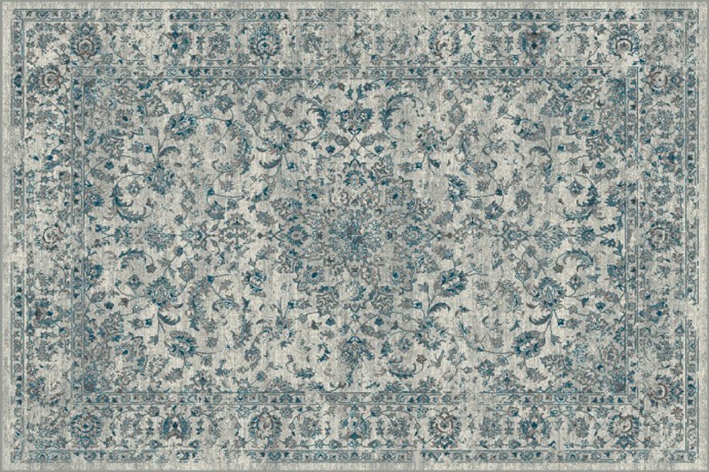 Konstsilkesmatta Boa Vista - Bl�/beige