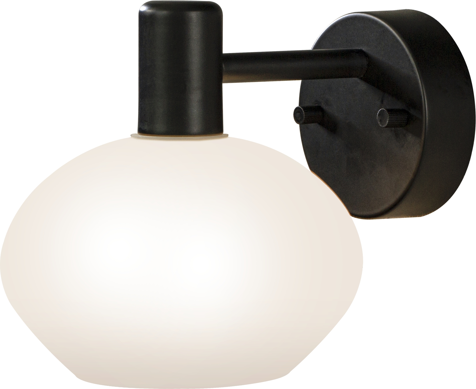 Elba wandlamp - Zwart/Opaalwit