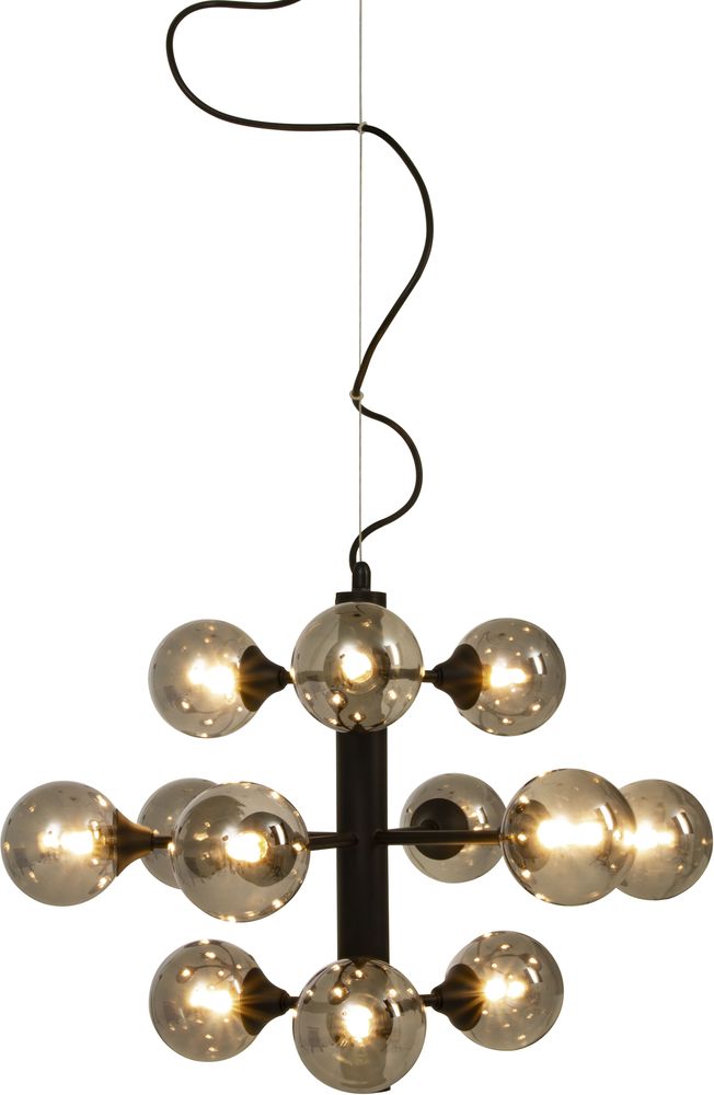 Cosmos plafondlamp - Zwart/rookgrijs