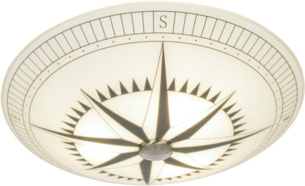 Kompass plafond - Vit/svart