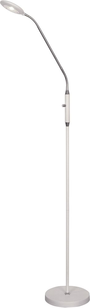 Moto golvlampa - Vit/krom