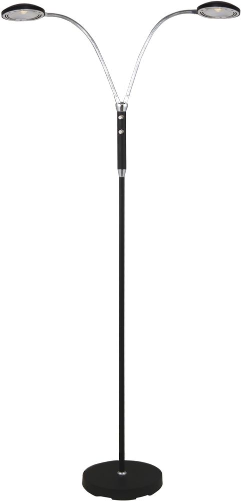 Hero golvlampa - Svart/krom