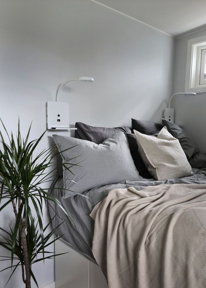 Zet s�nglampa med USB laddare - Vit