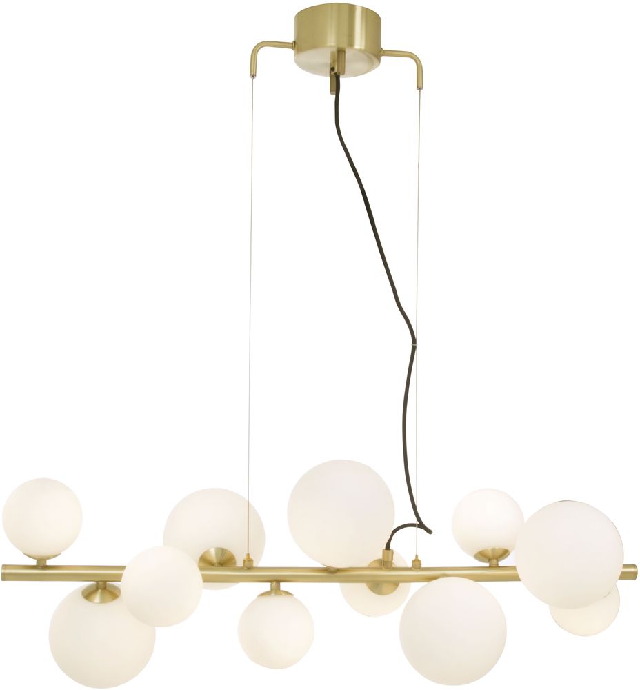 Molekyl taklampa - Matt m�ssing/opalvit